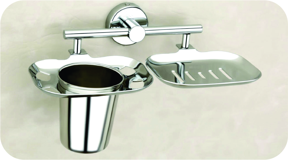 NZ 909- Soap Dish with Tumbler Holder 960